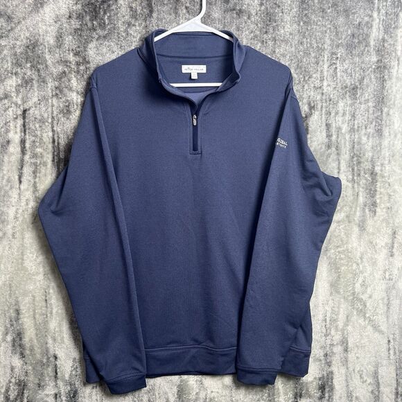 Peter Millar Golf Perth 1/4 Zip Performance Pullover Blue Men’s Size Large - Picture 1 of 6